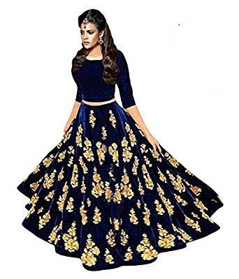 Dry Cleaning Multi Color Embroidery Work Lehenga