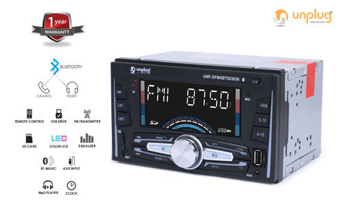 Unplug 3636 - Double Din Fm Player With Bluetooth