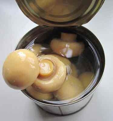 Canned Whole And Sliced Button Mushroom