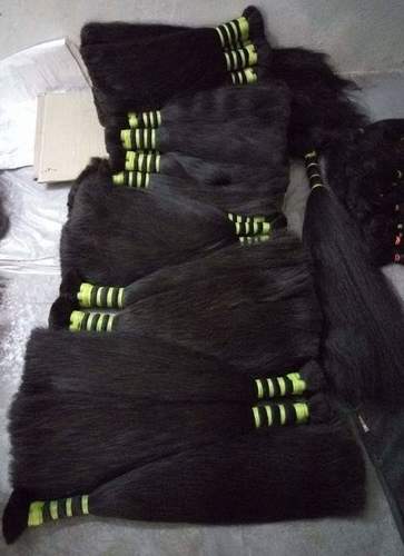 Black Non Remy Double Drawn Hair