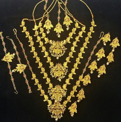 South Indian Temple Full Bridal Necklace Set Gender: Women