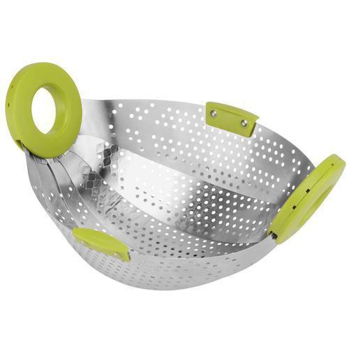 Silver Stainless Steel Kitchen Colander (Swara)