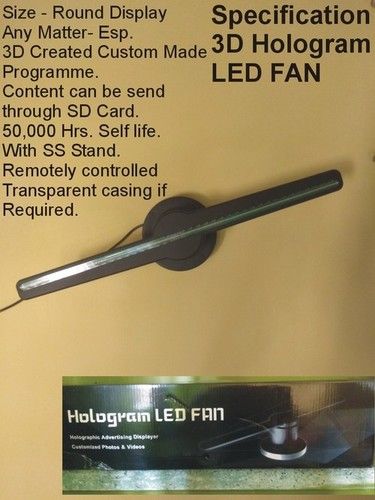 Plastic 3D Led Hologram Fan