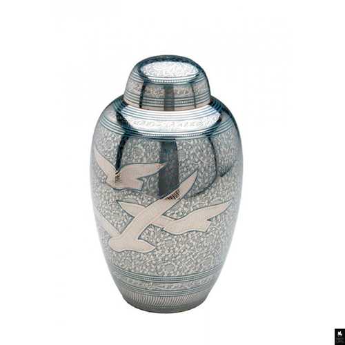 Brass Cremation Urn with Handmade Workship