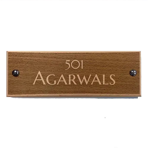 Brown And Green Engraved Name Plate For Office at Best Price in Pimpri