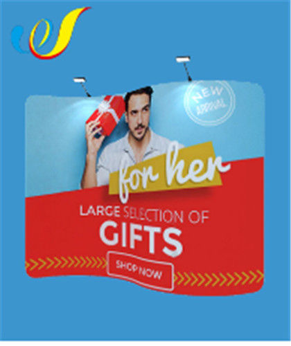 Curved Tension Fabric Display Pop Up Banner