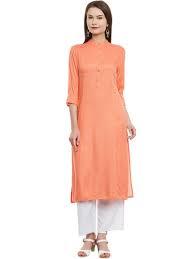 Custom Ladies Plain 3-4Th Sleeve Kurti