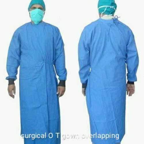 Blue Surgical Ot Gown Overlaping