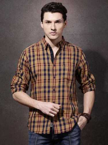 Full Sleeves Check Mens Shirt