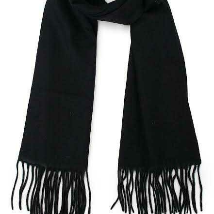 Plain Black Cashmere Scarves