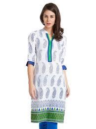 White Ladies Fancy Cotton Kurtis