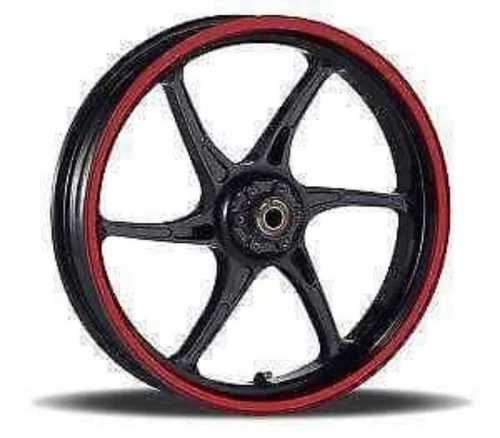 Red And Black Alloy Wheels For Cars