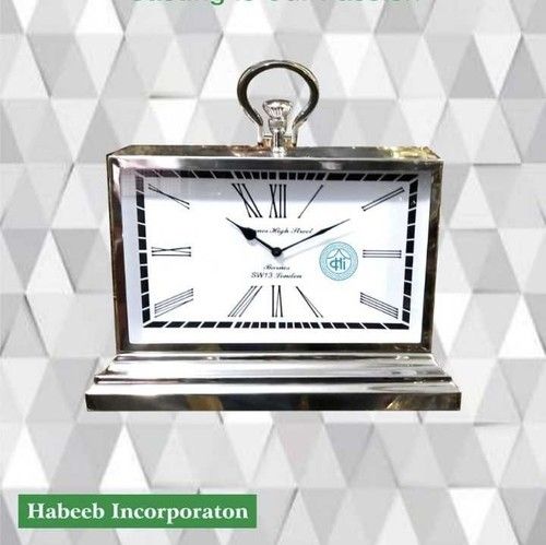 Rectangular Shape Stainless Steel Table Clocks