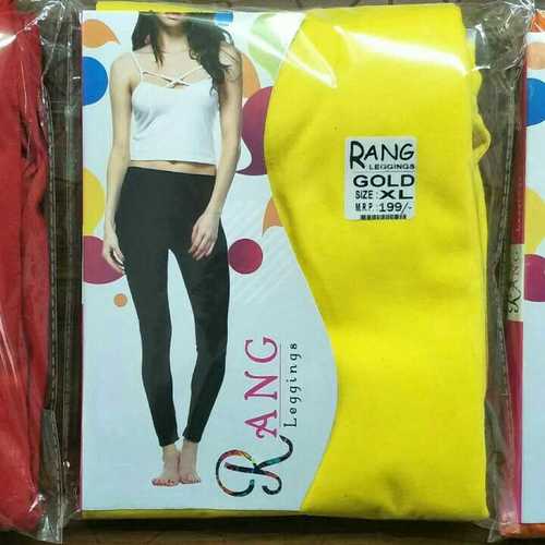 Variant Gold Cotton Leggings For Girls