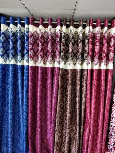 Multicolor Long Crush Readymade Curtains For Door, Window