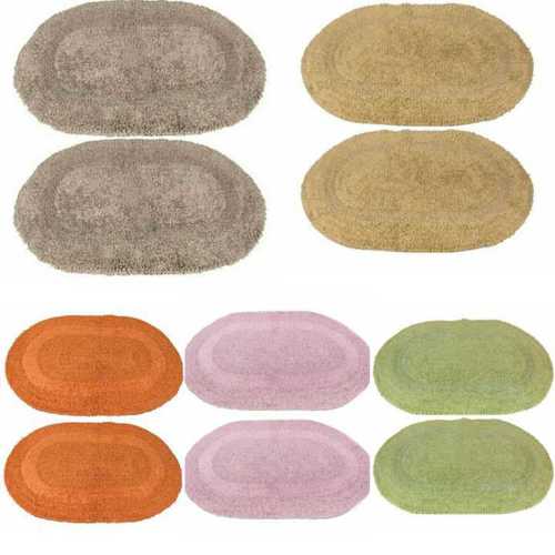 Vary Reversible Oval Shape Cotton Bath Mat