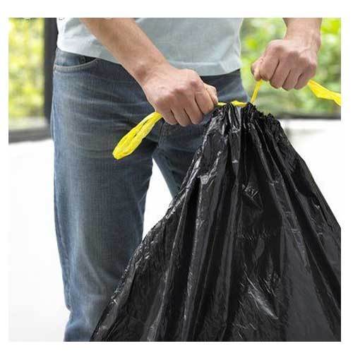 Black Disposable Garbage Bag Size: 19" X 21"