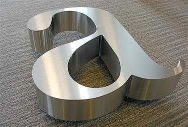 Silver Brass Metal Sign Letter