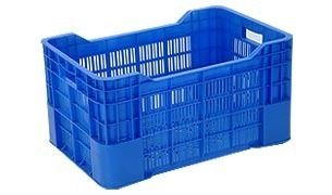 Blue Pvc Rectangular Plastic Crate