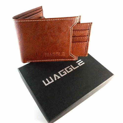 Mens Brown Leather Wallets Size: Medium