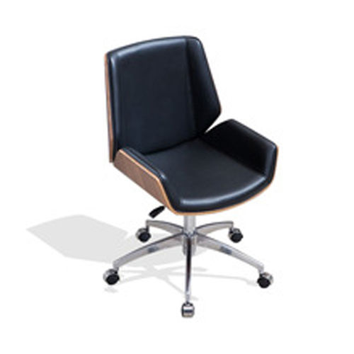 Black Office Swivel, Living Room Chair Leather Bentwood Cover