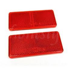 Red Rectangular Plastic Reflector Warranty: 1 Year