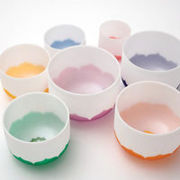 99.99 % Crystal Frosted Singing Bowls 7 Chakra Sets 