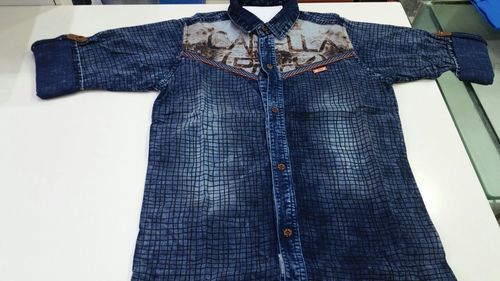 Boys Denim Shirt With Small, Medium And Large Size Age Group: 1-16