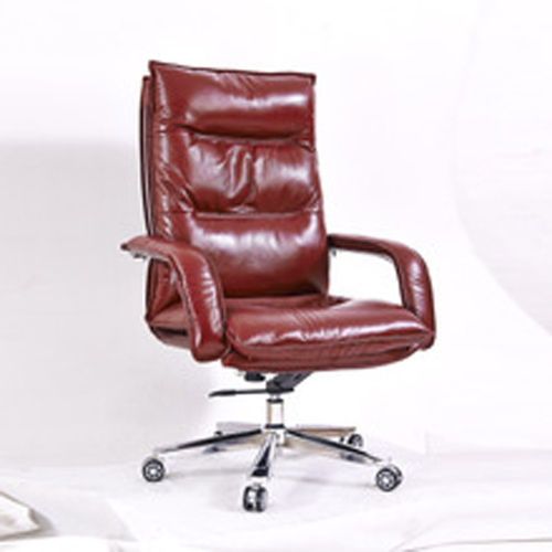 Red Soft Leather Furniture Office Chair For Boss, Manager