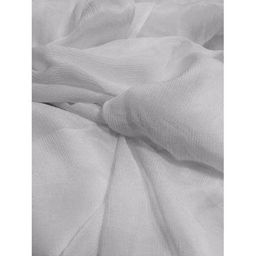 White Chinon Chiffon Fabric