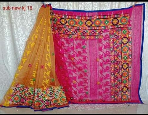 Multicolor Kutch Work Jamdani Sarees