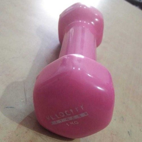 Pink Color PVC Coated Vinyl Dumbbell