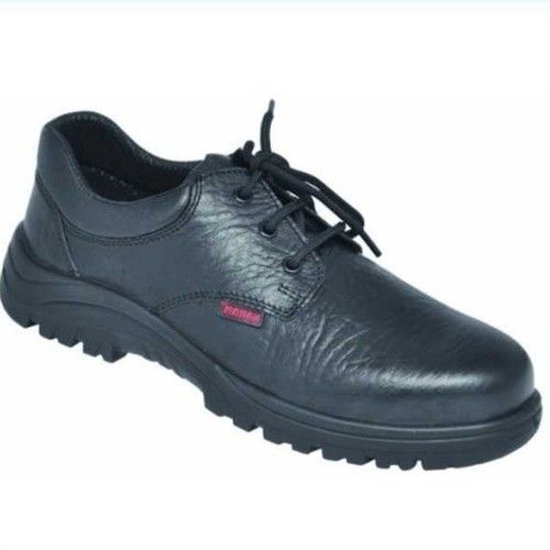 Black Leather Safety Shoe For Industrial And Construction