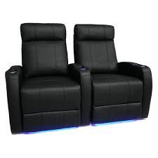 Black Leather Theater Chair