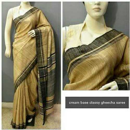 Various Cream Base Classy Ghichha Saree