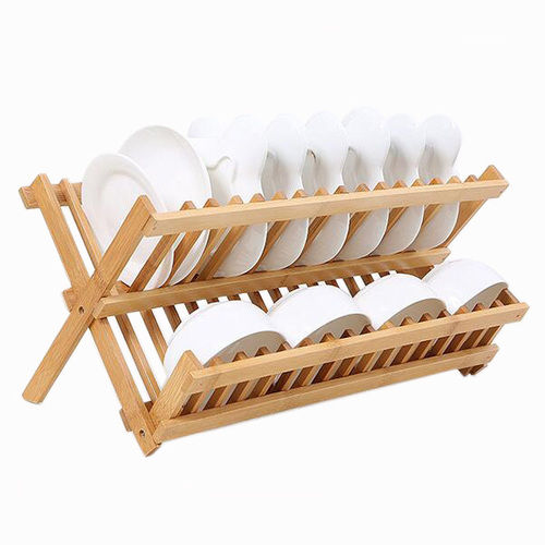 Indian Hot Sale Wooden Collapsible Dish Drying Rack