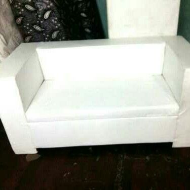 Pure White Leather Sofa