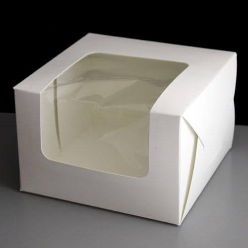 Window White Cake Box