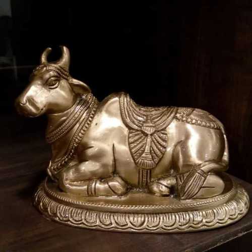 Gold Dust Resistance Brass Nandi Statue