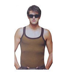 Cotton Mens Red And Black Gym Vest