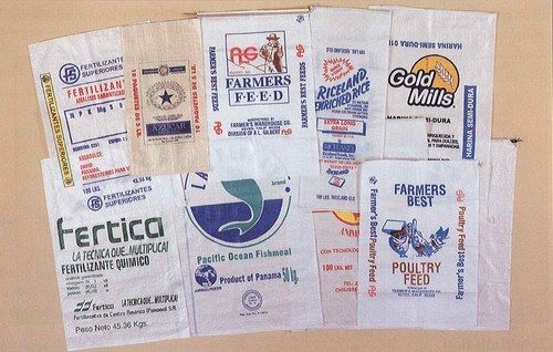 White Pp Fertilizer Printed Bags