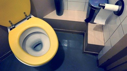 Yellow Ceramic Western Toilet Seat