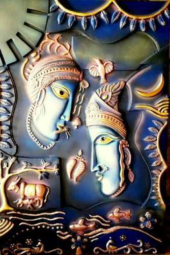 Water Resistance Radha Krishna Wall Murals In Frp