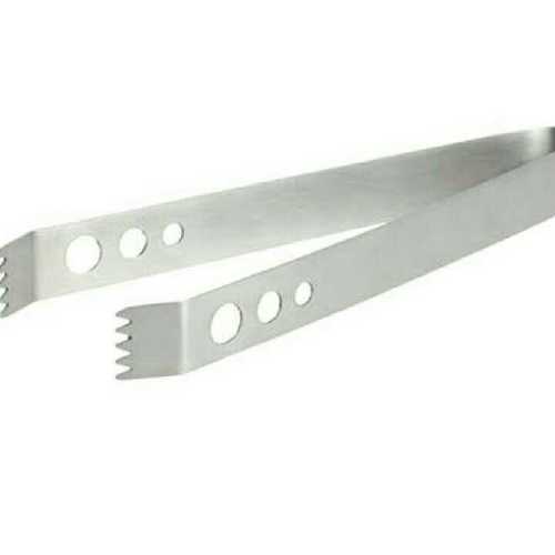 Silver Stainless Steel Ice Tong