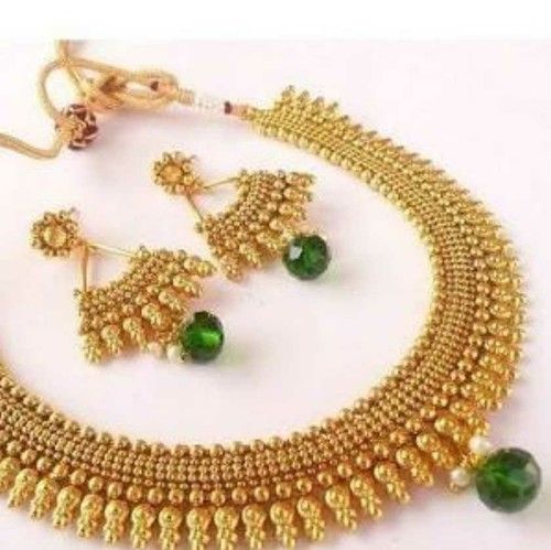 Gold Imitation Necklace Set For Ladies