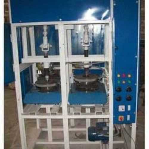 Blue & White Double Die Paper Plates Making Machine