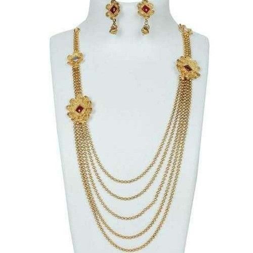 All Colors Available Imitation Necklace With Earrings For Ladies