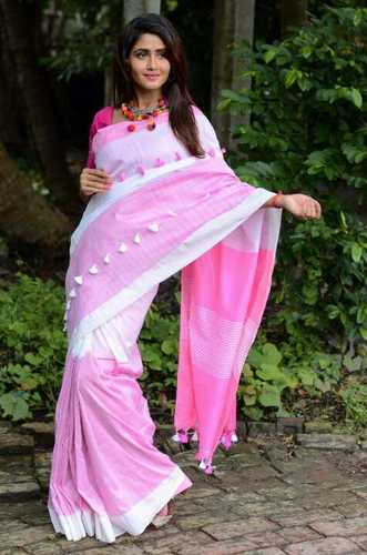 Rainy Khadi Cotton Sarees With Blouse Piece