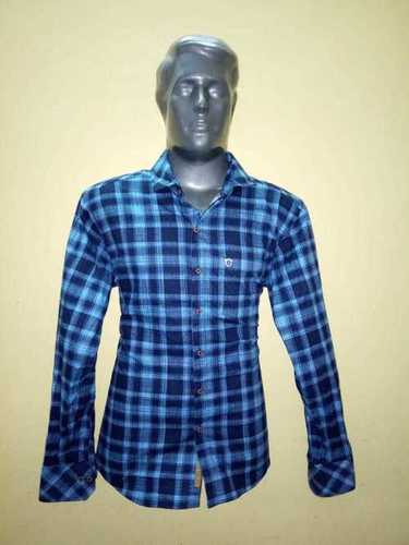 Mens Blue Plaid Shirt Chest Size: Standard Sizes