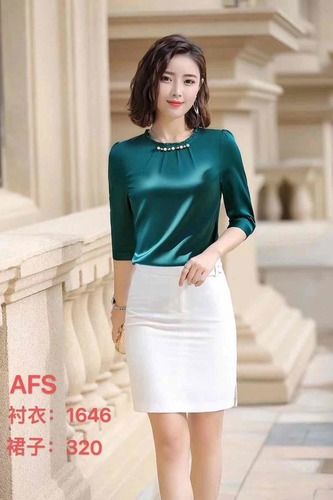 Buy Women Green Textured Knee Length Formal Dress Online  759433  Van  Heusen